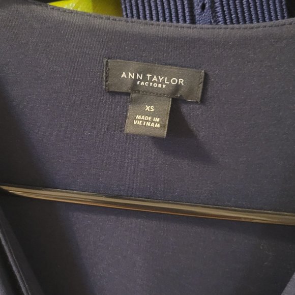 ANN TAYLOR Navy Wrap Jumpsuit - Picture 2 of 4